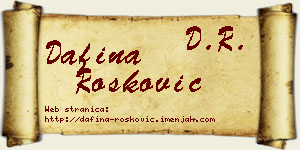 Dafina Rošković vizit kartica
